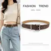 Cinturón delgado para mujer estilo coreano, accesorio de cinturón moderno y versátil, pequeño cinturón decorativo de cuero de alta gama, cinturón de moda para pantalones estilo ins