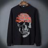 Estación europea industria pesada suéter de pedrería para hombre otoño e invierno marca popular jersey cuello redondo camiseta interior productos europeos talla grande abrigo grueso