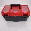Caja de herramientas portátil, caja de piezas de múltiples capas extraíble, hecha de material nuevo, plástico engrosado, duradera, caja de almacenamiento de herramientas larga, juego de cuatro piezas