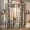 Novas Cortinas de Linho de Bambu com Estampa de Tulipa Floral Fresca Estilo Ins Coreano Prontas para Envio Transfronteiriço