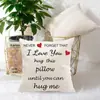 Mensagem de Amor Simples em Inglês Impressa em uma Fronha de Linho Falso, Almofada de Sofá, Travesseiro de Quarto, Presente para Irmãs, Mãe ou Casais