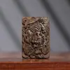 Amuleto de Buda tallado en palo de rosa africano natural, colgante de Guanyin para hombres y mujeres, collar inspirado en Zen, regalo de vacaciones