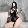 Lemon Story Encaje Transparente Tentación Lencería Sexy Sexy Mono Caliente Entrepierna Abierta Pijamas Sexy Gratis para Mujeres