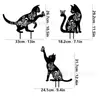 Nuevos Adornos de Hierro Transfronterizos para Jardín Animales Decorativos de Piso Inserciones Gatos, Perros, Conejos, Pollos Inserciones de Césped Huecos Adornos de Arte para Patio