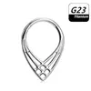 Aro Nasal en Forma de Corazón F316 Transfronterizo, Aro Sin Costura de Aleación de Titanio Pulido, Piercing de Moda Personalizado para Septum Nasal