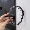 Diadema de felpa con estampado de leopardo para otoño e invierno, antideslizante, con dientes, para lavarse la cara, mascarilla de maquillaje, sello para el cabello, parte superior craneal alta