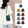Bolso Bandolera Vertical de Color Sólido para Mujer, Bolso Cuadrado Pequeño Casual para Mujer, Bolso de Nailon a la Moda Estilo Coreano, Bolso Sencillo y Elegante para Teléfono Móvil para Mujer