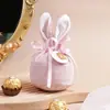 Orejas de Conejo Bolsa de Terciopelo Bolsa de Dulces Caja de Regalo Regalo de Acompañamiento de Boda Empaque de Dulces Caja de Dulces de Boda Bolsa de Tela Regalo de Agradecimiento