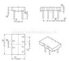 HX-015 BASE anel magnético BASE BASE transformador de indutância de modo comum esqueleto 4+2 pinos 12,1 mm * 8 mm