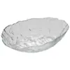 ARDACAM - Plato de fruta de vidrio importado de Turquía, plato de ensalada, vajilla para el hogar, plato ovalado irregular transparente