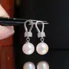 Accesorios DIY Aretes de Tachuela de Perla Francesa de Plata de Ley S925 Pendientes Semi-terminados Hechos a Mano Monturas de Plata 7-12mm