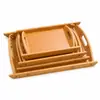 Bandeja rectangular de bambú y madera estilo japonés, bandeja de té para uso doméstico, bandeja de madera para tazas de agua, bandeja para dulces, juego de té para hotel y restaurante, bandeja para barbacoa