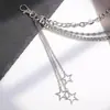 Corrente de Cintura para Mulheres Corrente Ins Legal Decoração de Estrela Corrente de Cintura Punk Corrente de Calça Acessórios Corrente de Calça Saia Jk Joias Hip-Hop
