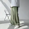 Pantalones de Primavera y Verano para Niños estilo ins de Hong Kong Modernos estilo Japonés Sueltos Rectos Colgante Pierna Ancha Seda de Hielo Casual Pantalones de Piso