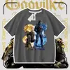 Camiseta de manga corta de algodón puro para hombre, niño y estudiante, Delta Force Weilong Lobo Rojo, top de verano de corte holgado