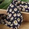Sombrero de Paja con Cinta Estampada a Doble Cara Caja de Regalo con Flores Cinturón Decorativo Accesorios para el Cabello Material para Lazo DIY Algodón Lino Cinturón Floral Pequeño