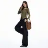 Jeans de pierna ancha talla grande para mujer, de algodón lyocell azul oscuro transfronterizos, nuevo estilo liso de pierna recta con caída para principios de otoño de 2026