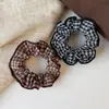 Ligas para el cabello de patrón de pata de gallo en blanco y negro, gomas elásticas para el cabello, accesorios versátiles para el cabello