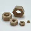 Tuerca de Plástico PEEK Alta Resistencia Aislamiento Retardante de Llama Tuerca Hexagonal Exterior Resistente a Altas Temperaturas Tuerca de Nylon M3M4M5M6M8