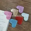 Venta Caliente Transfronteriza Marcapáginas de Cuero con Forma de Corazón Mini Portátil Regalo Clip para Páginas de Libros Cubierta Protectora para Esquina