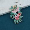 Cheongsam antiguo tapeta de presión temperamento colgante broche electroforesis alto color gota de aceite poroso mariposa baile borla accesorios DIY