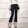 Calças Cortadas de Micro-chifre de Seda Gelo Stretch Simon Lena para Mulheres Primavera e Verão Slim-fit Slim Fit Slimming Pequeno Sete ou Oito