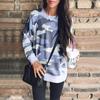 Camisola de manga comprida com estampa camuflada feminina