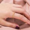 Moda Cruzada Europeia e Americana Joias Elegantes Luxo Leve Anel de Zircônia Cravejado com Diamantes Anel de Casamento para Mulheres