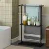 Toallero de Pie para Baño, Estante Multifuncional para Almacenamiento de Toallas, Barra Integrada para Colgar Toallas para el Hogar, Estante de Almacenamiento de Doble Capa