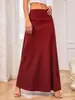 Estación independiente transfronteriza ins 2024 Verano nuevo estilo europeo y americano ropa de mujer nueva moda falda de punto de color sólido para mujer
