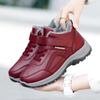 Inverno novos tênis de caminhada esportiva feminina para mães de meia-idade e idosas botas de neve non-slip impermeáveis forrados de lã sapatos acolchoados de algodão quente