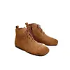 2024 Botas Curtas Femininas Outono e Inverno Novo Estilo Mori Retrô Artístico Casual Botas de Cano Curto Originais Feitas à Mão Solado Macio Cadarço Botas Femininas