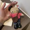 Bolsa Colgante Hello Kitty Piernas Largas Fragancia Ligera Muñeca de Peluche Dibujos Animados Lindo Llavero de Corazón Colgante de Regalo