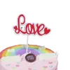 Enchufe Decoración Pastel amor Pastel Decoración San Valentín Pastel Rojo Mesa de Postres Vestir Amante
