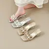 Impresionantes sandalias transparentes y elegantes para mujer para usar en verano con faldas, modelo 2026, zapatos de tacón alto de alta gama y a la moda.