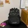 Mochila Escolar Estilo Coreano Moderna Linda para Niña Bolsillo de Gato de Dibujos Animados Mochila Escolar Desmontable Mochila Casual para Clase para Mujeres