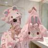 Touca de Cabelo Fofa com Bordado My Melody Secagem Rápida Macia Absorvente Secagem Rápida para Casa Estudante Lavagem de Cabelo Faixa para a Cabeça Toalha de Secagem