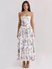 2026 Nuevo Vestido de Tira Floral Elegante Suave Ajustado Estilo Europeo y Americano Transfronterizo de Amazon para Mujer