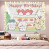 Estilo Ins Dibujo Animado Lindo Pequeño Hachi Ika Paño de Fondo Paño Colgante Decoración de Habitación de Cabecera Tapiz Paño Colgante
