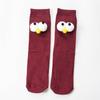 Calcetines para niños con ojos grandes tridimensionales, rectos por delante y por detrás, para usar entre padres e hijos, bonitos calcetines apilados de dibujos animados para bebés.