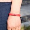 Jóias da moda europeia e americana ajuste simples de puxar pulseira de couro masculina e feminina vento vermelho da internet tecido corda de mão estudantil