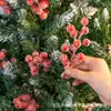 Ramas de frutas rojas artificiales y frutas de la fortuna, decoración para el hogar nuevo para el Festival de Primavera, accesorios de decoración de Navidad, arreglos de Año Nuevo
