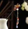 Horquilla Antigua de Imitación de Sándalo de Alta Calidad Broche Elegante para el Cabello Borla de Madera Accesorios para el Cabello Paso a Paso Hanfu Cheongsam