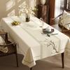 Nova Toalha de Mesa Estilo Chinês, Sem Lavar, Impermeável, À Prova de Óleo, Resistente ao Calor, Toalha de Mesa de Café de Luxo de Alta Qualidade, Capa de Mesa Retangular de PVC