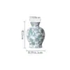 Jarrón de Cerámica Estilo Chino Jarrón de Porcelana Azul y Blanco Arreglo Floral Vintage Creativo Florero Decoraciones Suaves Exquisito Jarrón de Jingdezhen