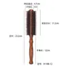Peine de limpieza y masaje con cerdas de jabalí especial para peluquería al por mayor, peine de madera maciza para cabello lacio y peine rodillo para peinado voluminoso