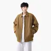 Nasa sobre Chaqueta de Trabajo Desestructurada con Cremallera de Moda para Hombres y Mujeres, Chaqueta Corta de Solapa de Moda Estilo Americano para Primavera y Otoño