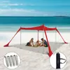 Toldo de Praia Lycra Transfronteiriço Proteção Solar Externa e Frescor Lycra Elástico em Quatro Lados Tenda Toldo para Acampamento à Beira-Mar