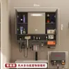 Gabinete de Espejo de Baño Inteligente con Desempañador Oculto con Fibra de Carbono Montado en la Pared Multifuncional de Almacenamiento con Enchufe