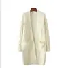 Abrigo Suéter para Mujer de Comercio Exterior Transfronterizo Otoño e Invierno 2026 Nuevo Estilo Coreano Holgado Trenzado Color Liso de Longitud Media Cardigan de Punto